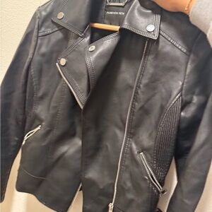 Forever New Sleek Black Leather Jacket